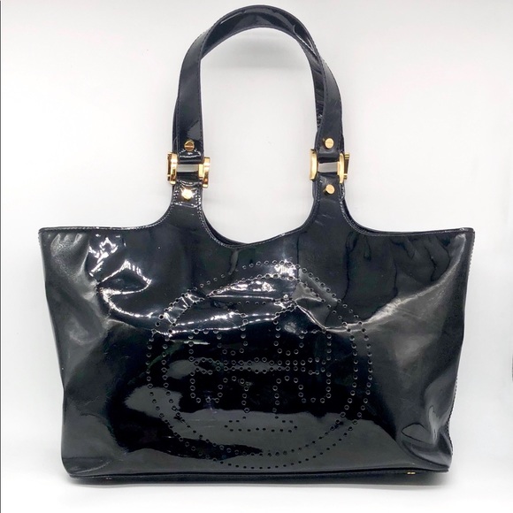 Tory Burch Bombe Patent Leather Tote - Picture 4 of 12